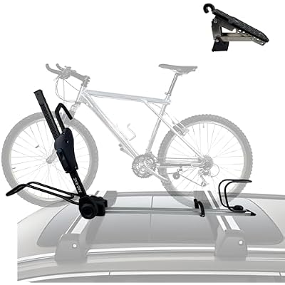 Folding Car Roof Bike Rack with Door Foot Step. Safe & Easy Bike Mounting. Compact Design Features Reduce Over Foot Print. Bicycle Carrier is Designed for Cars, Trucks, SUVs, and Vans.