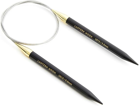Lantern Moon Ebony Wood Fixed Circular Needles 40" (100cm) | US Size 7 (4.5mm)