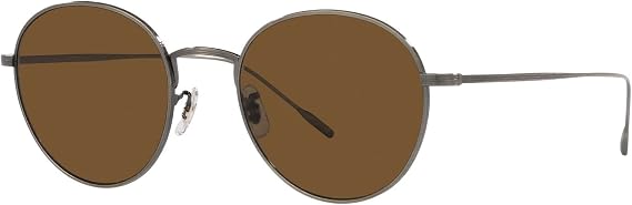 Oliver Peoples 0OV1306ST Altair 525457 Antique Silver/Brown Polarized Sunglasses