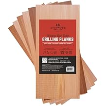 Wildwood Grilling 6-Pack Signature 5 x 11 Cedar Grilling Planks, Flavors Salmon & More
