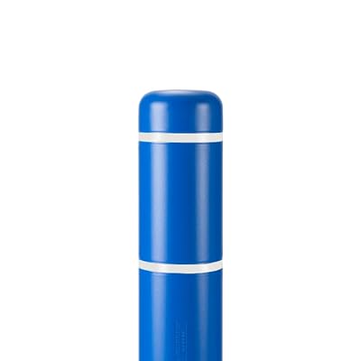 BollardGard 7 x 60 Bollard Cover Blue - Innoplast Blue White Tape