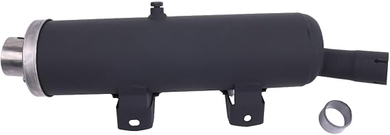 AIVWUMOT Muffler Compatible with Yamaha Raptor 660R YFM660R 4X4 02-05, 4X4 LIMITED EDITION 02-04, 4X4 SPECIAL EDITION 2005 5LP-14711-10-00 5LP-14714-00-00 2LS-E4714-00-00