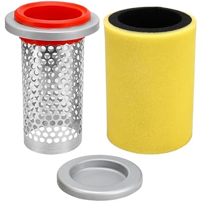 Air Filter & Guide & End Cap Kit For Yamaha Grizzly 350 450 2007-2014 Grizzly 400 2007-2008 Kodiak 400 2004-2006 Kodiak 450 2005-2006 2018-2024 Bruin 350 2004-2006 Wolverine 350 450 2006-2010
