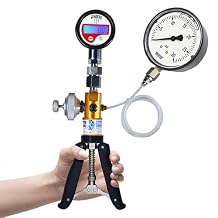 Hand Operated Pressure and Vacuum Calibrator Range: -13 to 435 PSI (-0.9 to 30 bar) with Pressure & Vacuum Gauge (-14 to 362 PSI) for Calibration Labs | Model: AI-2200