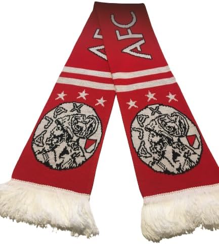 Ajax Fan Scarf | AFC Ajax Soccer Fan Scarf | Premium Acrylic Knit