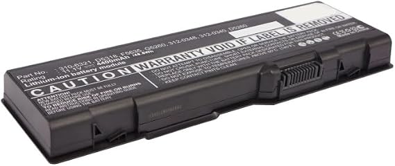 Replacement Battery for DEL'L 310-6321,310-6322,312-0339,312-0340,312-0348,312-0349,312-0350,312-0425,312-0429,312-0455,C5974,D5260,D5318,F5635,G5260,G5266,U4873,Y4873,YF976,4400mAh/11.1V
