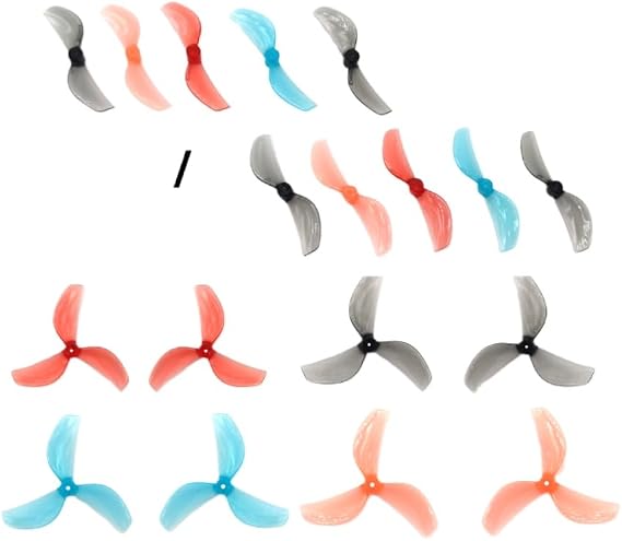 45mm 2 3Blade Propeller Set 16PCS Compatible With T-Mount 1mm 1 5mm Hub FPV Drones Multi Rotor Freestyle Tiny Whoop CW CCW Spare Parts(45mm-2 1mm Pink)