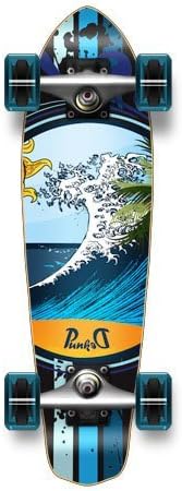Micro Cruiser Blank & Graphic Complete Longboard - 25" X 6.5", Wave