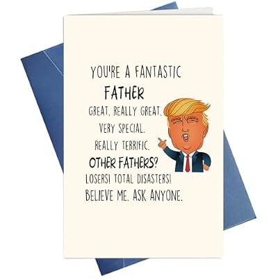 Colormoon Funny Fathers Day Card, Trump Fathers Day Cards, Funny Fathers Birthday Card, Happy Dad Birthday Cards Gift