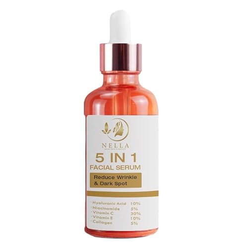Vitamin C Face Serum with Collagen, Hyaluronic Acid, Vitamin E, Niacinamide Anti Aging Brightening Serum for Dark Spots, Even Skin Tone, Skin Care, Fine Lines & Wrinkles 1 Fl Oz