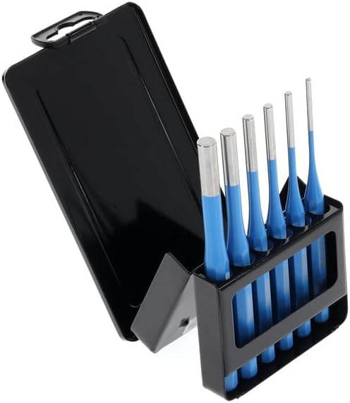 Gedore Pin Punch Set – 1 x 316 D 3-10 mm steel/lacquered silver/blue