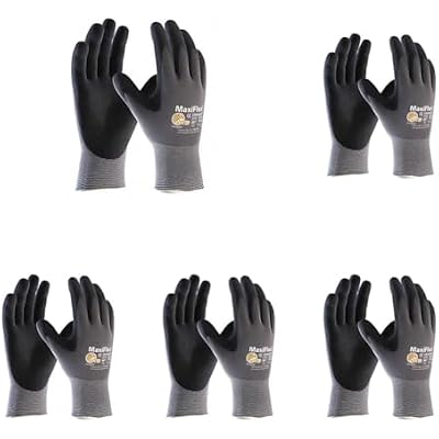 Coated Gloves, Nitrile, S, BlackGray, PR
