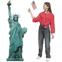 Colingmill 5' H Statue of Liberty Cardboard Stand up Cutout New York Themed Party Decoration 250th Anniversary Life Size Photo Props for 4th of July Patriotic Party Event City Sign Backdrop