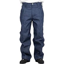 FB County Hard Denim Pants - Unisex 14oz Heavy Loose Fit High Waisted Cargo Jeans with Utility Pockets