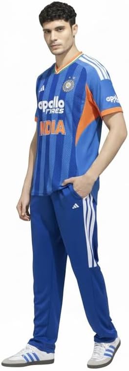 adidas India T20 Player Edition Jersey 25-26 (US, Alpha, X-Large, Regular, Bright Royal)