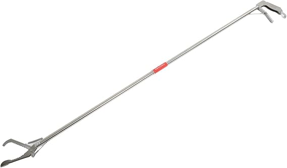 Multifunction Grabber, Crab Claws, Can be Used to Grab Loach EEL Lobster Crab, Nonslip Stainless Steel(Curved clamp)