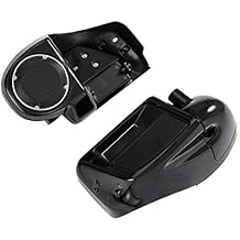 XMT-MOTO Gloss Black Lower Vented Leg Fairing w/6.5" Speaker pod box Fit for 2014-2024 Harley Touring Road King FLHR Road Glide FLTRX Street Glide FLHX Electra Glide FLHT Models