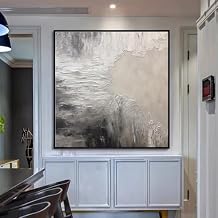 GYJAGHL 3D Minimalist Painting on Canvas,Textured Wall Art Earth Tone Art, Wabi-Sabi Wall Art,Fashion Room Decor,Neutral Wall Decor,Unstretched,Frameless,(66X66cm) 26X26Inches