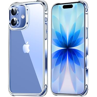 Mkeke for iPhone 11 Case Clear [Not-Yellowing] [Military-Grade Drop Protection] Shockproof Protective Phone Bumper Clear 6.1 inch