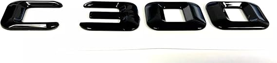 1PC 2010-2013 C300 C 300 Car Trunk Rear Letters Word Badge Emblem Decal Sticker (Gloss Black)