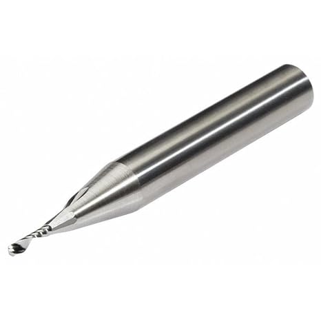 Micro 100 SFP-375-69 Square End Mill - Upcut, 3/8" Cutter Dia, 1-1/8" LOC, 1 Fl, 3/8" Shank Dia, 3" OAL, Uncoated
