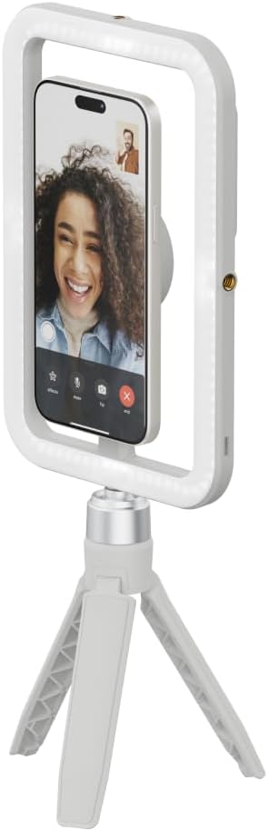 ShiftCam SnapStudio Light - Magnetic LED Ring Light with Adjustable Brightness, AdjustableTemperature, USB-C Charging, MagSafe Compatibility - Ideal for Vlogging and Mobile Photography (Stone)