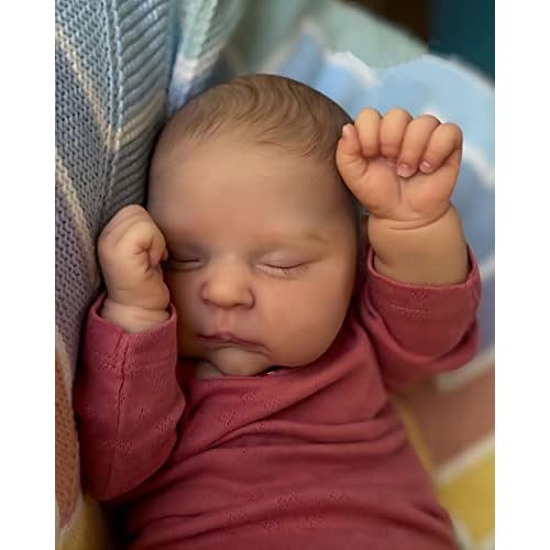 Reborn Baby Dolls 20inch Sleeping Realistic Newborn Baby Dolls That Look Real Life Lifelike Silicone Babies Soft Body Handmade Collectible Doll Toddler Girl Toy Age 3 Old
