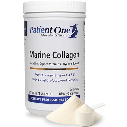 Patient One Marine Collagen | Powder Supplement to Provide Whole-Body Support | with Types 1, 2 and 3 Collagen, Plus Collagen Cofactors | 13.75 oz