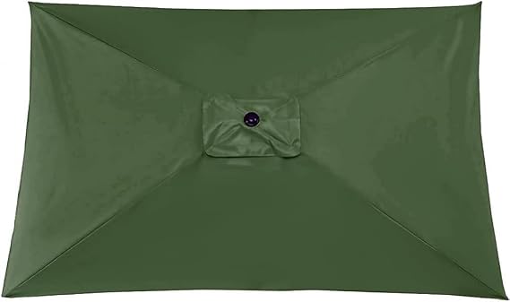 Rectangular Garden Umbrella Replacement Fabric 200x300cm Adjustable Outdoor Sunshade for Balcony & Terrace Fits 3x2m 6 Rib Umbrellas
