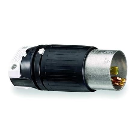 Hubbell CS8165C Locking Plug, 50 amp, 480V, 3 Pole and 4 Wire