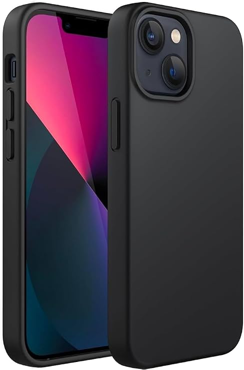 GGM GİYİM & AKSESUAR iPhone 15 ile Uyumlu İçi Kadife Dışı Mat Yapıya Sahip Koruma Sağlayan Lansman Silikon Kılıf (Siyah)