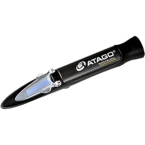 Atago 2473 MASTER-S10M Hand-Held Salinity Refractometer, Manual Temperature Compensation, Brix 0 to 100