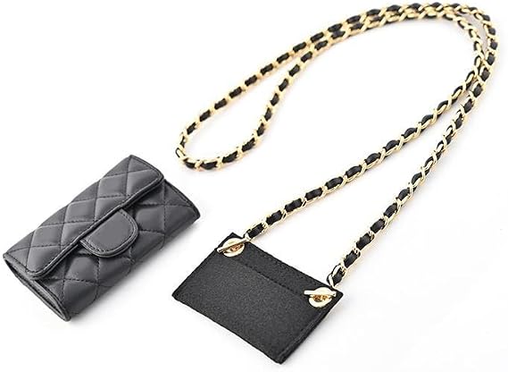 Conversion Kit (Insert+Chain) for Chanel Card Holder Wallet On Chain. Gold, 100cm.