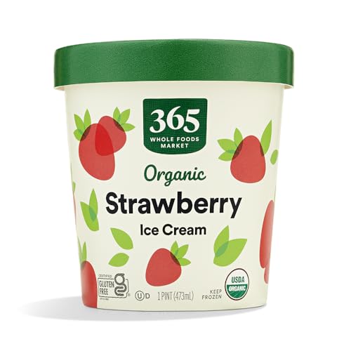 365 by Whole Foods Market, Organic Strawberry Ice Cream, 1 pint