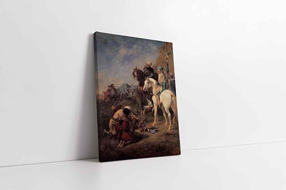 Tablosan Cezayirde Avcılık Kanvas Tablo 70 X 100 Cm Kb21053
