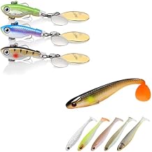 TRUSCEND Swimming or Jigging Fishing Spinners with Two-Way Spinning Spoons System, Top Soft Fishing Lures for All Species of Fish, Widely Used Swimbait for All Waters, Selected Fishing Gifts for Men