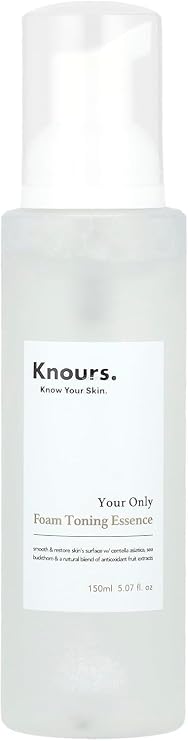Knours. Your Only Soothing Essence Foam Toner, Soothing & Skin Rejuvenating with Centella (150ml 5.07 fl. oz.) Korean Skincare K-Beauty