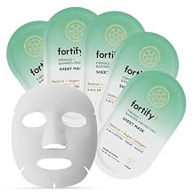 Fortify Skincare Retinol & Collagen Face Mask 3-in-1: Detox, Treat, Boost Hydrating, Firming, Anti-Aging Dermatologist Tested Korean Skin Care Clean Beauty Vegan Sheet Mask 5 Sheets