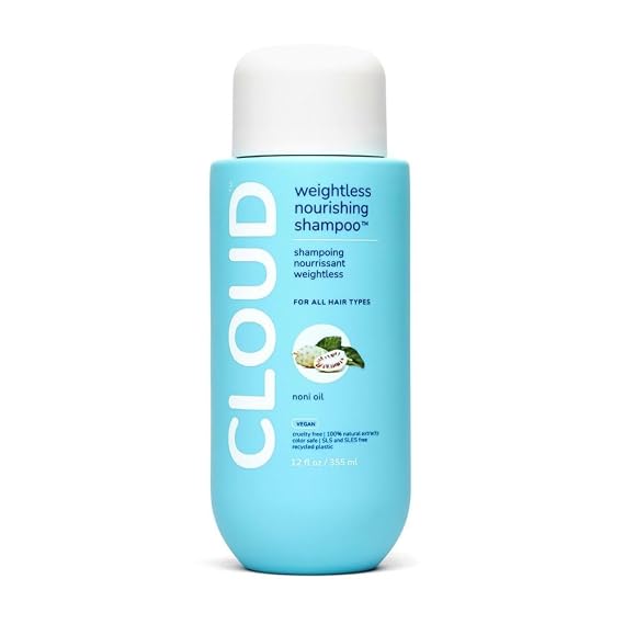 Cloud Weightless Nourishing Shampoo Lightweight Hydrating Shampoo for Dry, Damaged & Color-Treated Hair Soft Shine & Gentle Cleansing Without Heavy Build Up 12 oz