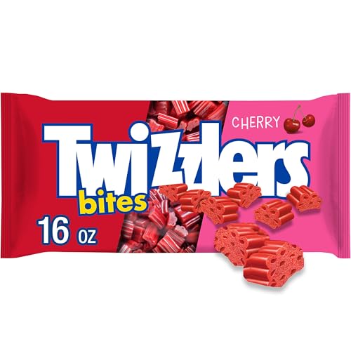 TWIZZLERS Bites Cherry Flavored Licorice Style, Chewy Candy Bag, 16 oz