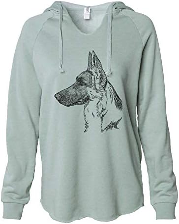 Inkopious German Shepherd Profile - Women's Cali Wave Hooded Sweatshirt