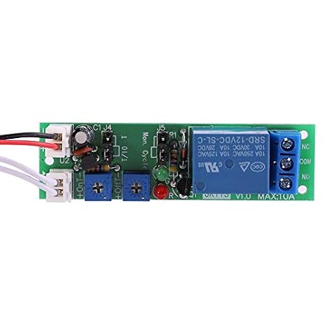 Hilitand 1pc DC 12V/24V Timer Switch Module Adjustable Cycle Timer Delay On/Off Switch Relay Module 6 Types Optional (DC12V 0-120mins)
