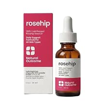 natural outcome Rosehip Oil 100% Pure Cold-Pressed Rosehip Seed Face Oil - Anti-Aging Facial Oil to Plump, Balance & Hydrate 1 oz