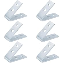 6 Pcs 45 Degree Corner Angle Bracket for 1-5/8" Strut Channel, 4 Hole Closed Angle Fittings, 1/4" Thick