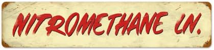 Nitromethane Ln Metal Sign Wall Decor 28 x 6
