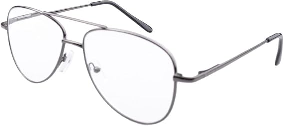 Eyekepper Pilot Stylish Metal Frame Spring Hinges Eyeglasses Gunmetal