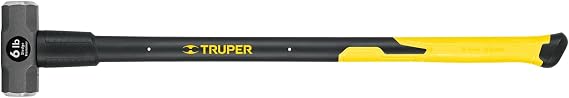 Truper 30928 6-Pound Sledge Hammer, Fiberglass Handle with Rubber Grip, 36-Inch