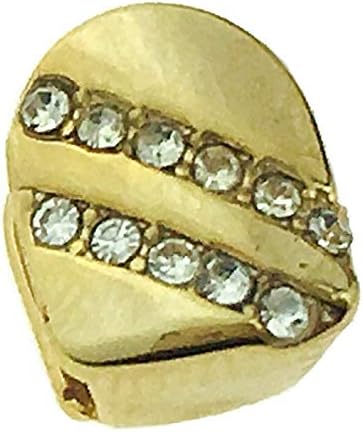 Single Cap Tooth Backslash Bling Grillz 14k Gold Plated K9 Canine Clip Hip Hop Grill Slug
