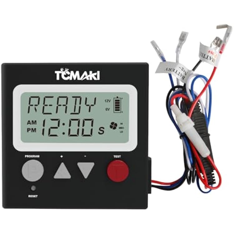 Game Feeder Digital Timer, Deer Feeder Timer, 6V12V Kit for Goat Feeding, 8 Feed Time Program, Adjustable Motor Speed & Feeding Duration, DIY