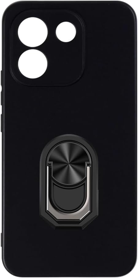 Redmi Note 17 Pro+ Globalと互換性がある ケース＆リングホルダー - ブラック+ブラックリング
